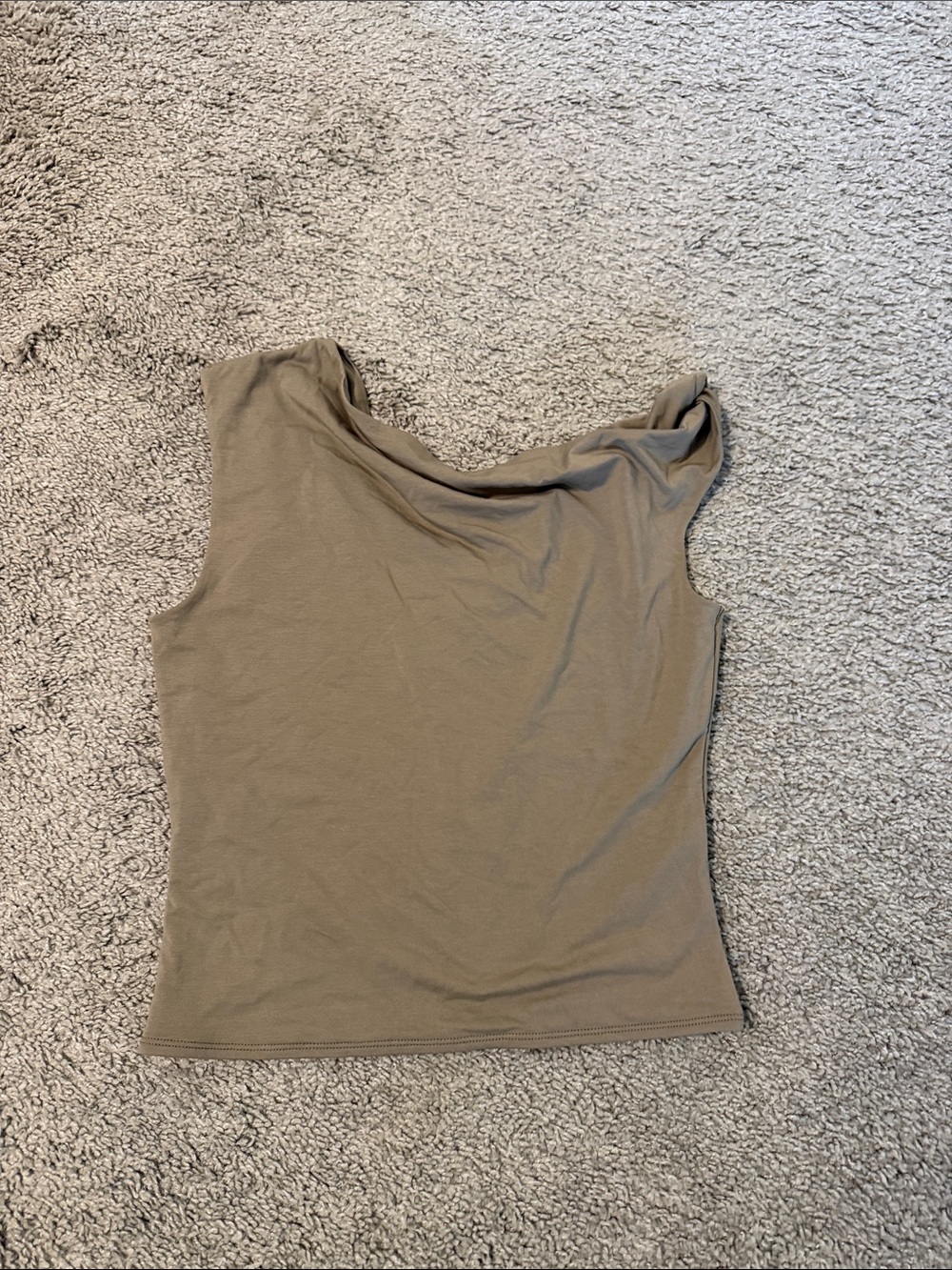 Abercrombie & Fitch Taupe Cowl-Neck Tank